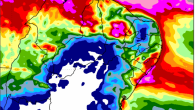 Alerta de previsão de até 60mm/h é válido até a manhã da próxima quarta-feira